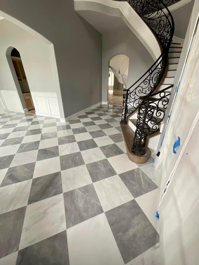 Completed roofing and construction work